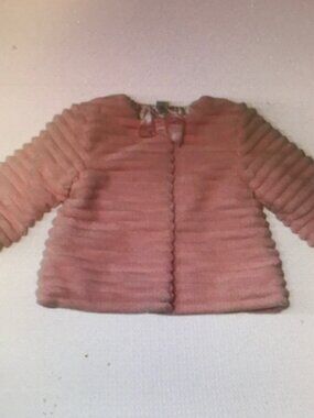 Girls' Pink Faux Fur Quilted Jacket